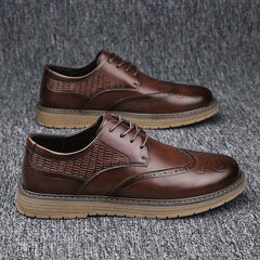 Women's Perforated Brogues Oxfords Lace Up Low Top Shoes