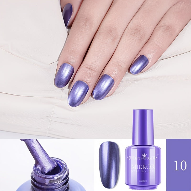 Mirror Gel Nail Polish 8ml - Quick Drying and Long Lasting Metal Nail Polish