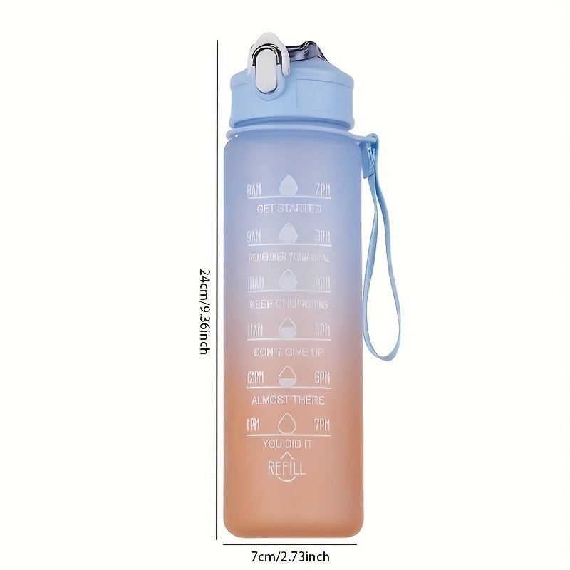 900ml Gradient Water Bottle Leakproof for Outdoor Sports
