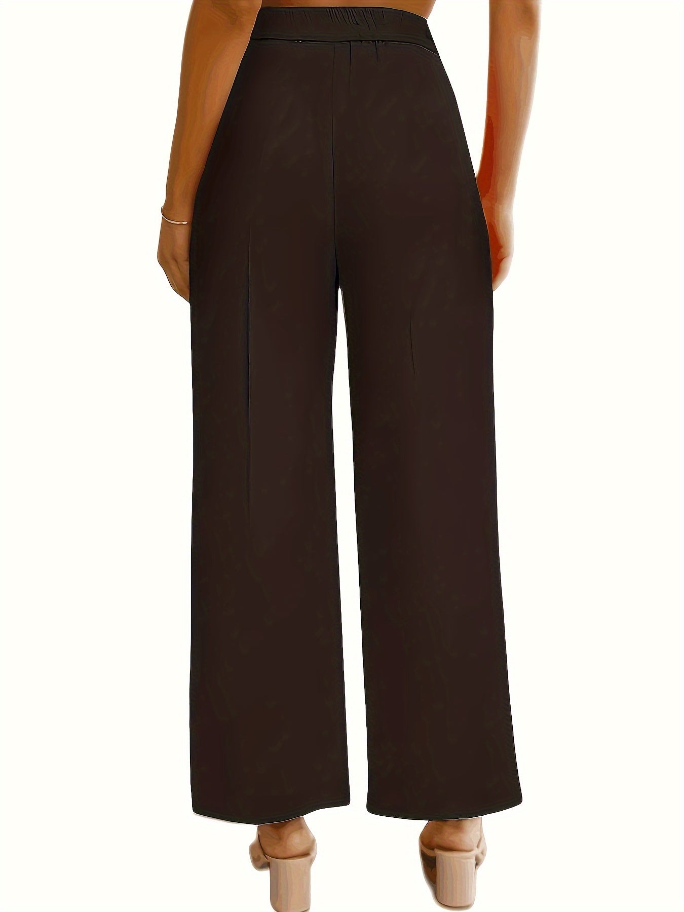 Women's Plus Solid Wide Leg Trousers