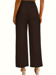 Women's Plus Solid Wide Leg Trousers