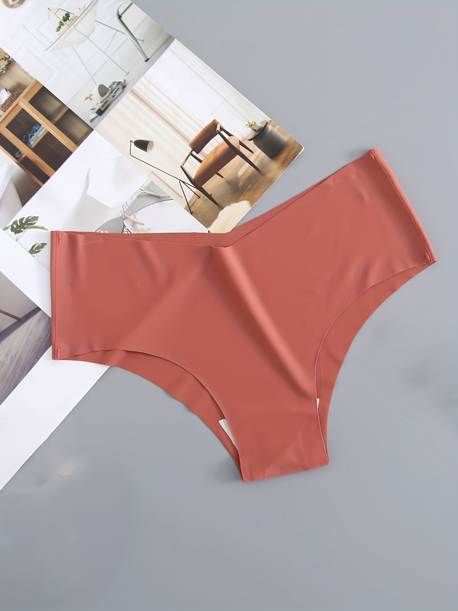 4 Pack Seamless Panties Sporty & Comfy Solid Brief Panties