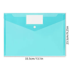 130pcs Transparent A4 File Bag Document Storage Office School File Bag