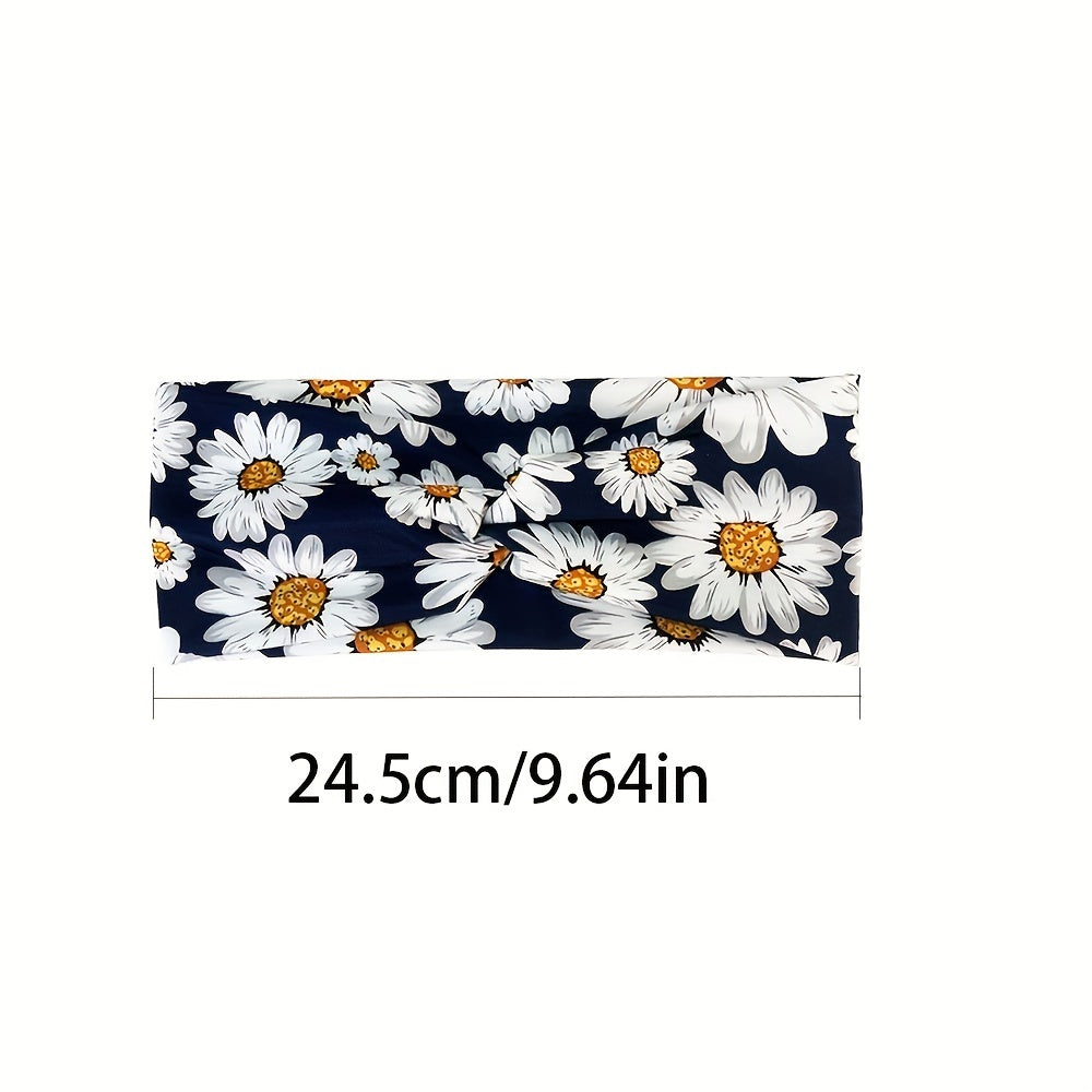 Boho Style Elastic Headband Vintage Sports Sweatband Hair Accessory