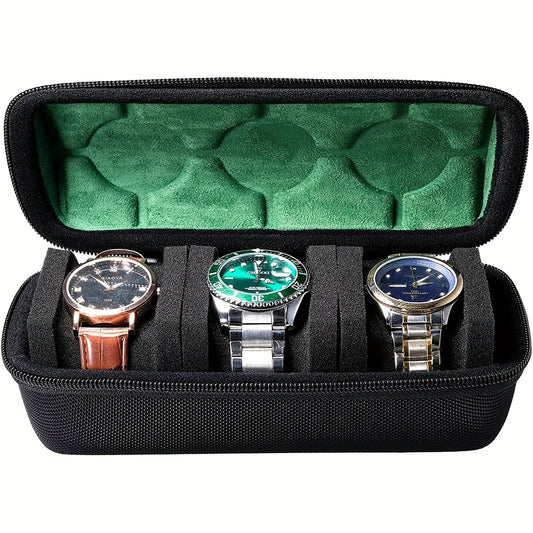 Hard Watch Travel Case - Watch Roll Storage Organizer Women Men