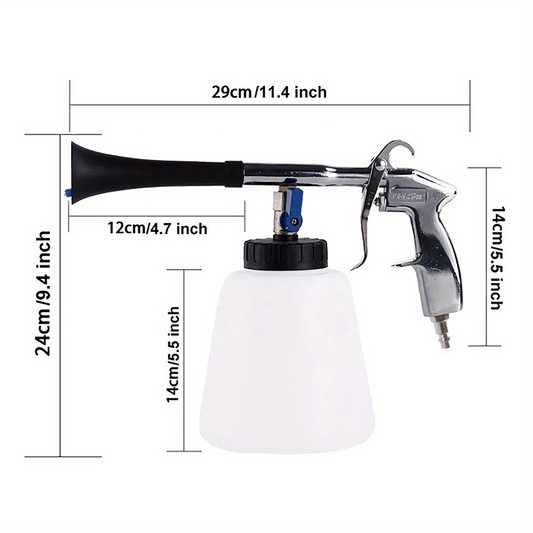 Turbine Cleaning Gun Car Interior Spray Kit 1L Foam Bottle