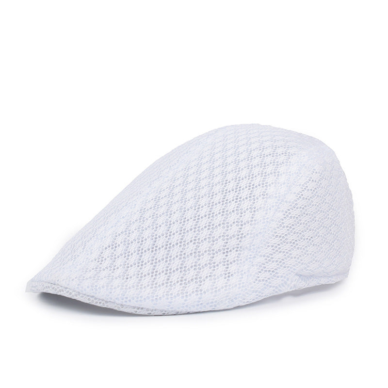 Men's Breathable Mesh Beret Spring Autumn Outdoor Work Cap