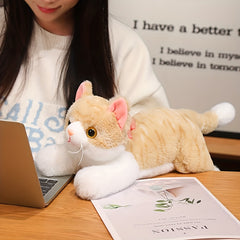 Realistic Plush Cat Stuffed Animal Soft Mixed Colors for Kids