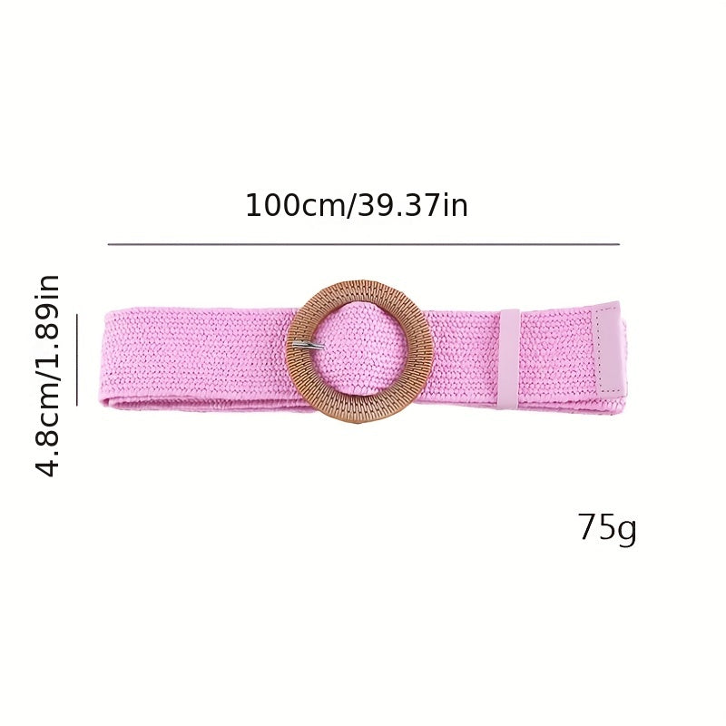 Round Buckle Belt for Girls and Boys, Decorative Accessory