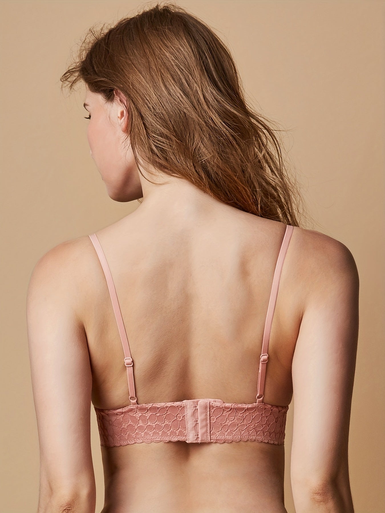 Wireless Lace Triangle Bralette Soft Everyday Bra Women's Lingerie