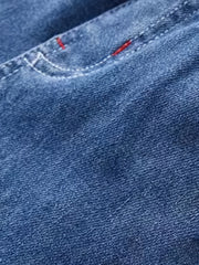 Heart Embroidered Girls' Jeans with Pockets