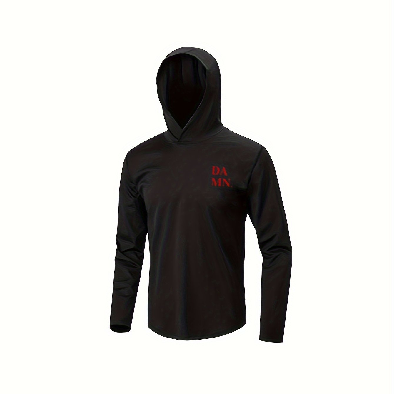 Men's Letter Print Long Sleeve Fitness Hoodie for Spring and Summer