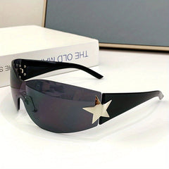 Frameless Sporty Sunglasses Y2K Shades Glasses for Men and Women