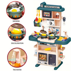Pretend Play Kitchen Set with Lights, Sounds & Mist