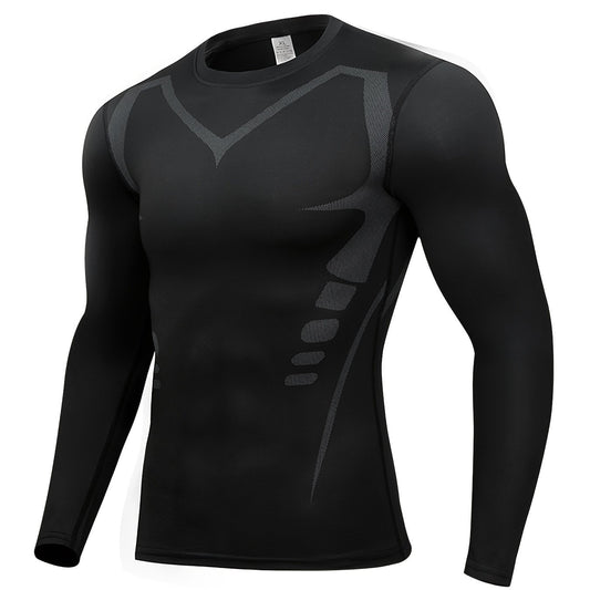 Men's Compression Long Sleeve Sports Shirt for Basketball Football Running