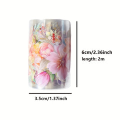 2m Laser Flower PET Tape for Journaling Planner DIY Craft