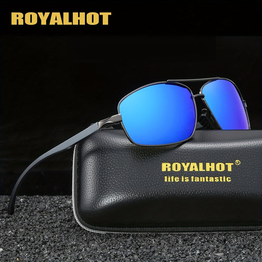 RoyalHot Polarized Sunglasses Rectangle Frame Driving Glasses