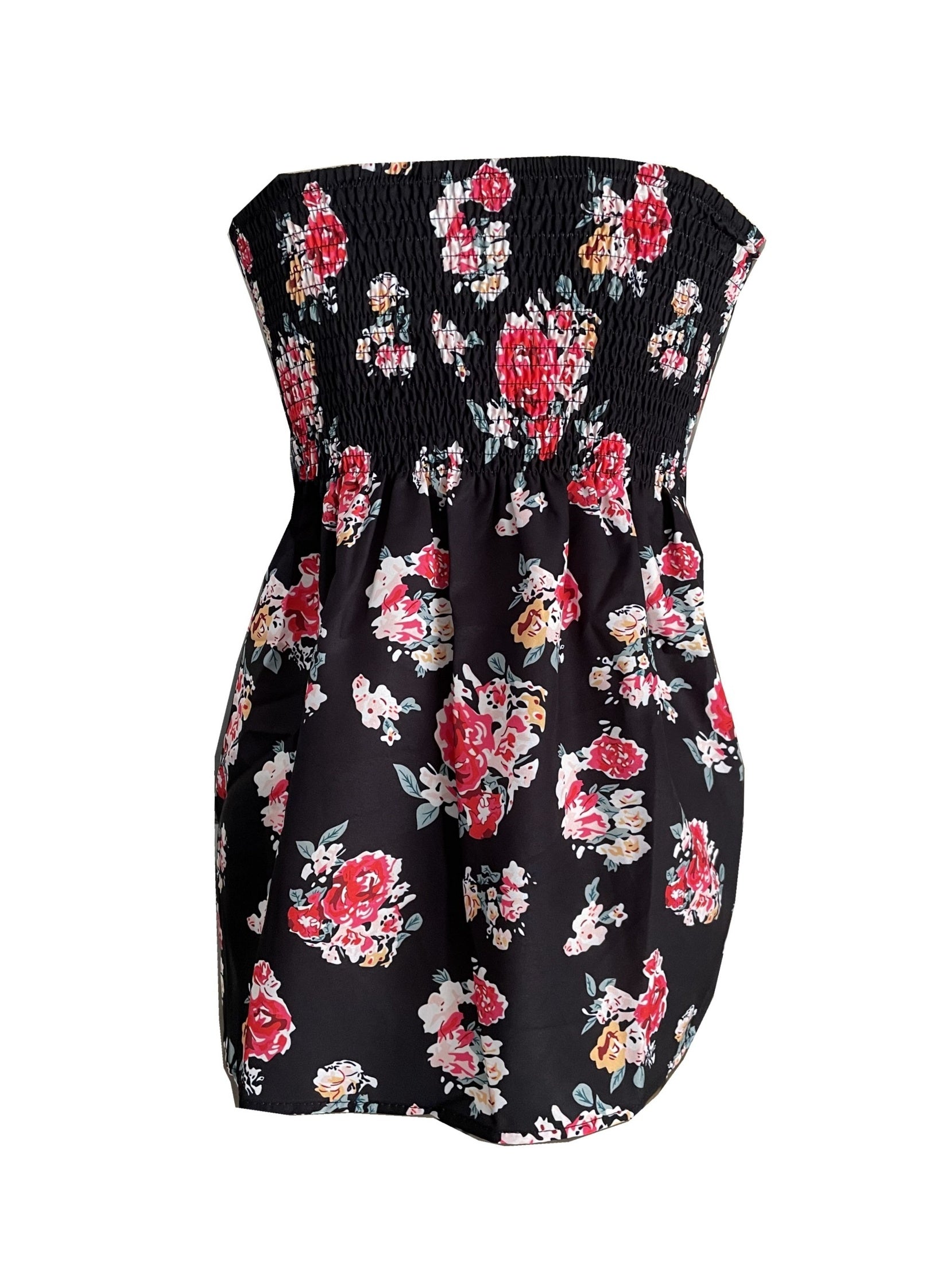 Floral Print Tube Top Sleeveless Casual Summer Top