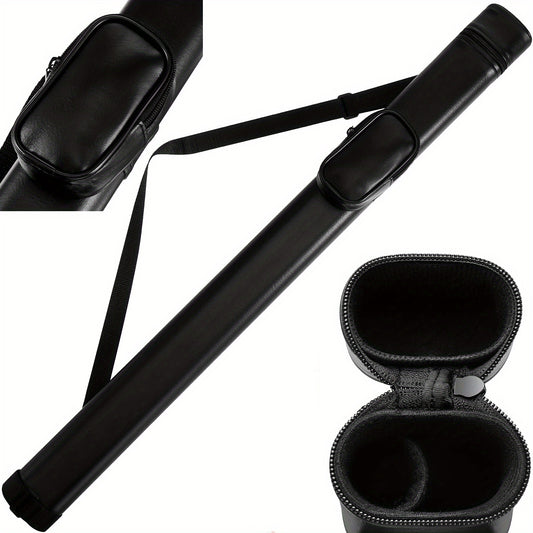 1pc Pool Cue Hard Case Holds 1 Butt and 1 Shaft Protective Carrying Bag