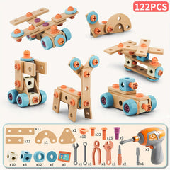 Kids' House Tool Kit DIY Learning Toy Set with Drill and Wrenches