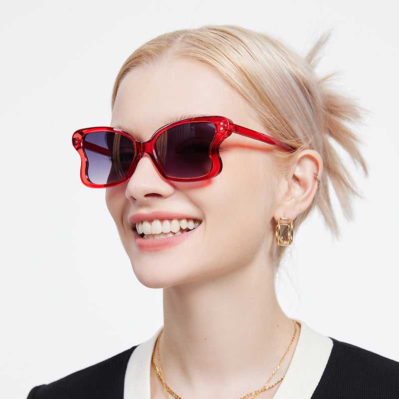 Ladies Vintage Square Sunglasses UV Protection Stylish Oversized Sunglasses