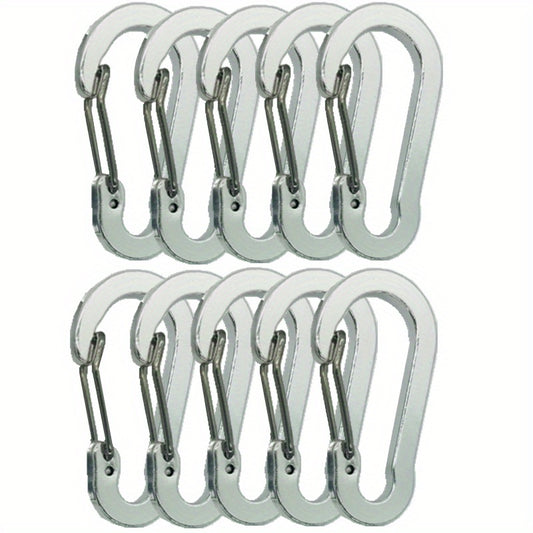 10pcs Spring Buckle Small Carabiners for Outdoor Camping Fishing Climbing