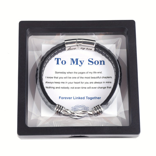 Mother Son Forever Linked Bracelet Graduation Gift
