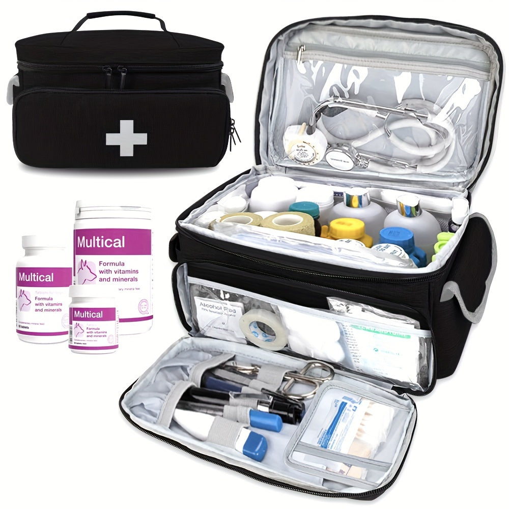 Portable First Aid Tools Storage Bag Organizer for Home Office Car Travel
