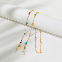 Colorful Glasses Chain Eyes Cross Drop Shaped Mask Chain Earphone Chain