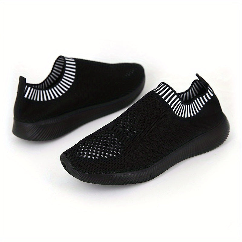 Women's Knit Sock Sneakers Lightweight Slip On Jogging Shoes