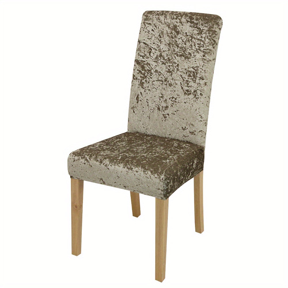 Stretch Velvet Dining Chair Slipcovers - Elegant Furniture Protection