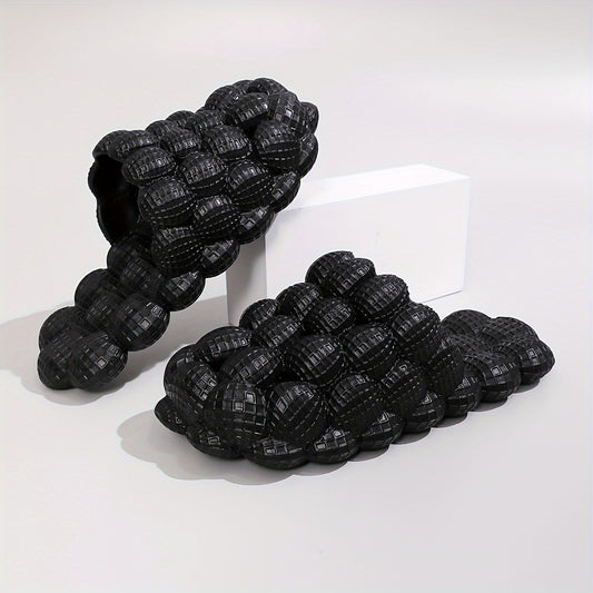Men's Ultra Soft Massage Bubble Slides Cushioned Spa Slippers