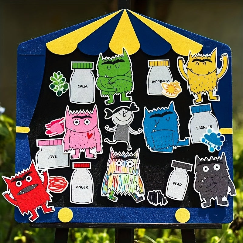 Emotions Little Monster Puppet Book & Apron Set