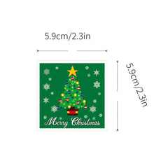 100pcs Waterproof Christmas Stickers for Crafts Windows, Merry Christmas Theme