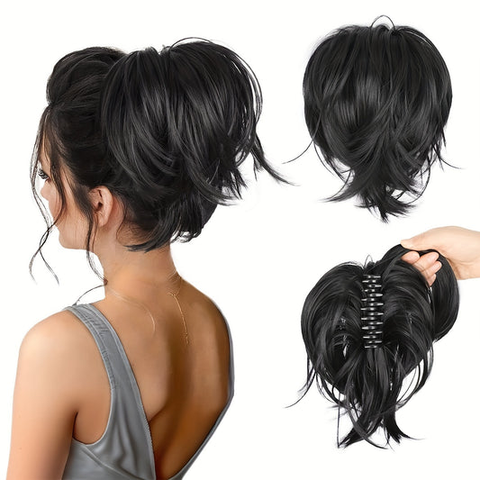 Women's Claw Clip Ponytail Extension Basic Style Straight Hair