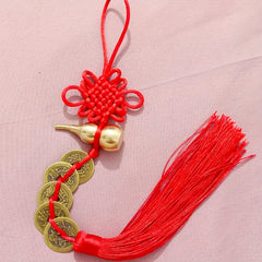 Copper Gourd Chinese Knot Tassel Car Bag Door Handle Decoration
