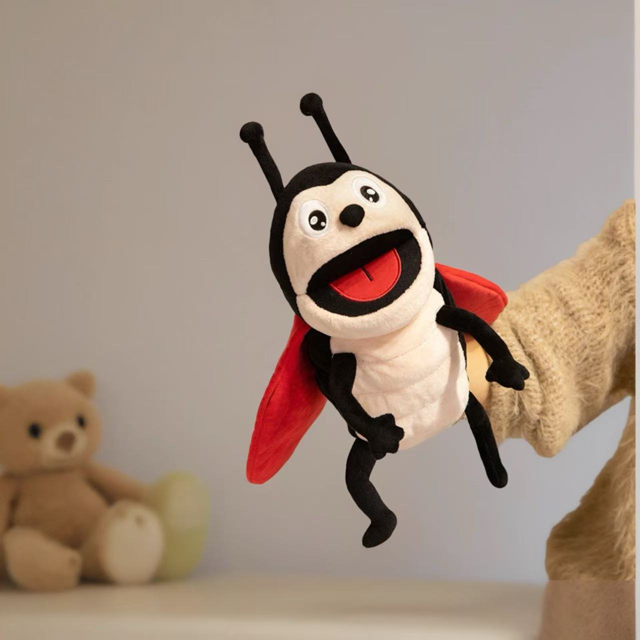 Colorful Insect Hand Puppet Plush Toy Ventriloquist Prop