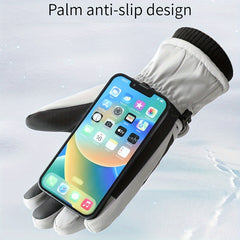 Non Slip Waterproof Velvet Gloves Warm Touch Screen Ski Gloves