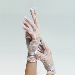 Mesh Breathable Punk Transparent Gloves Y2K & Women's Dress Party Gloves