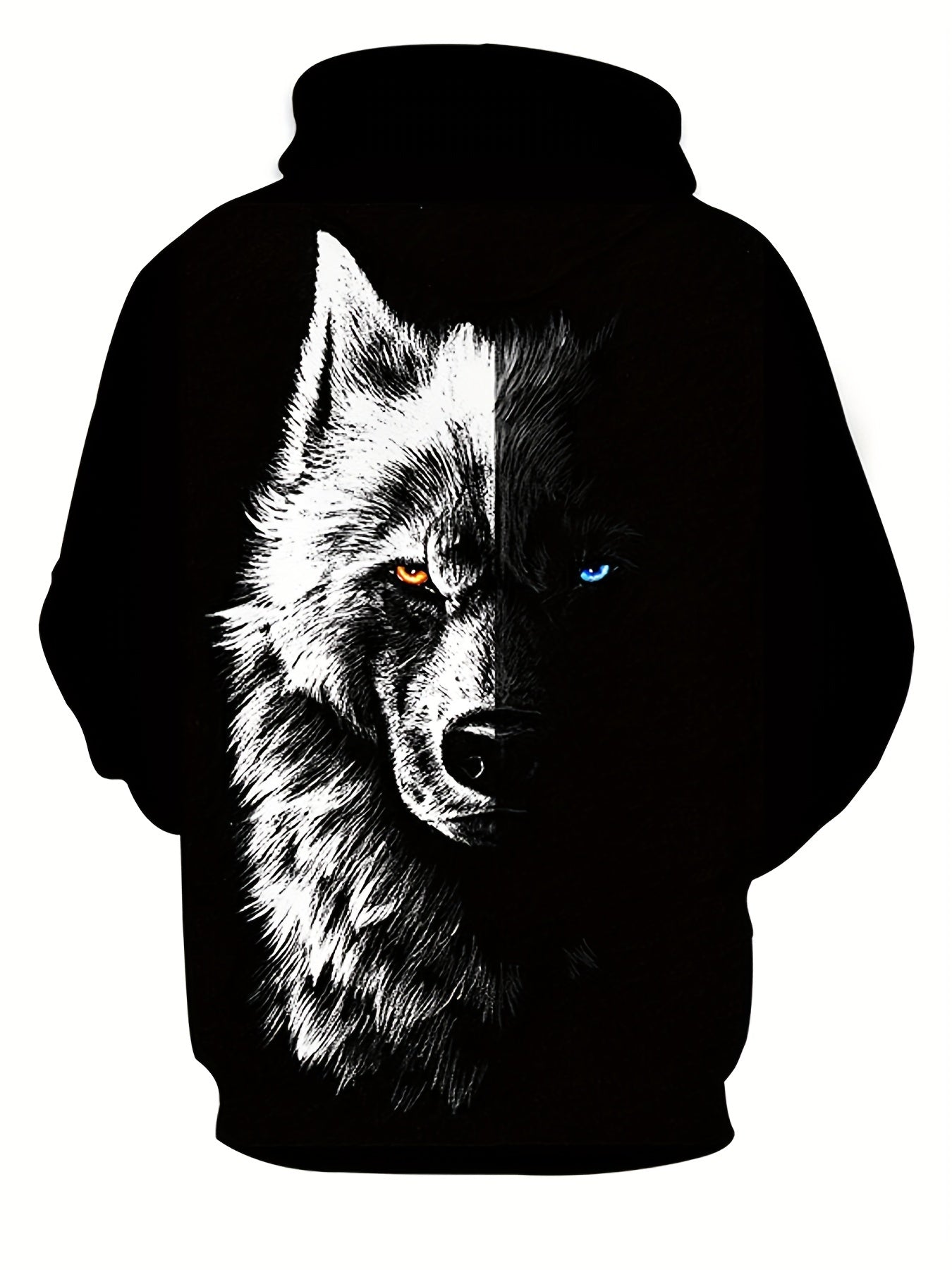 3D Digital Cat Print Hoodies For Men Graphic Sweatshirt With Kangaroo Pocket