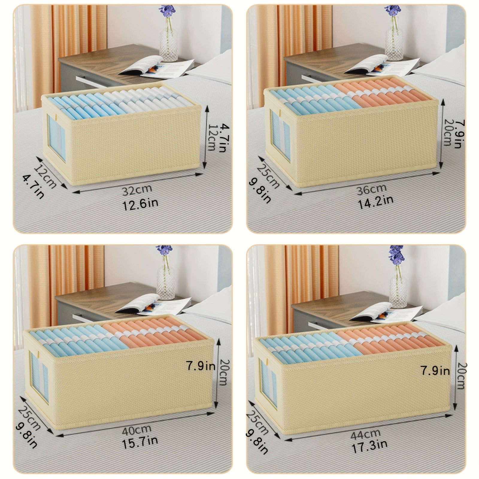 Foldable Transparent Mesh Storage Bag Large Capacity Drawer Organizer