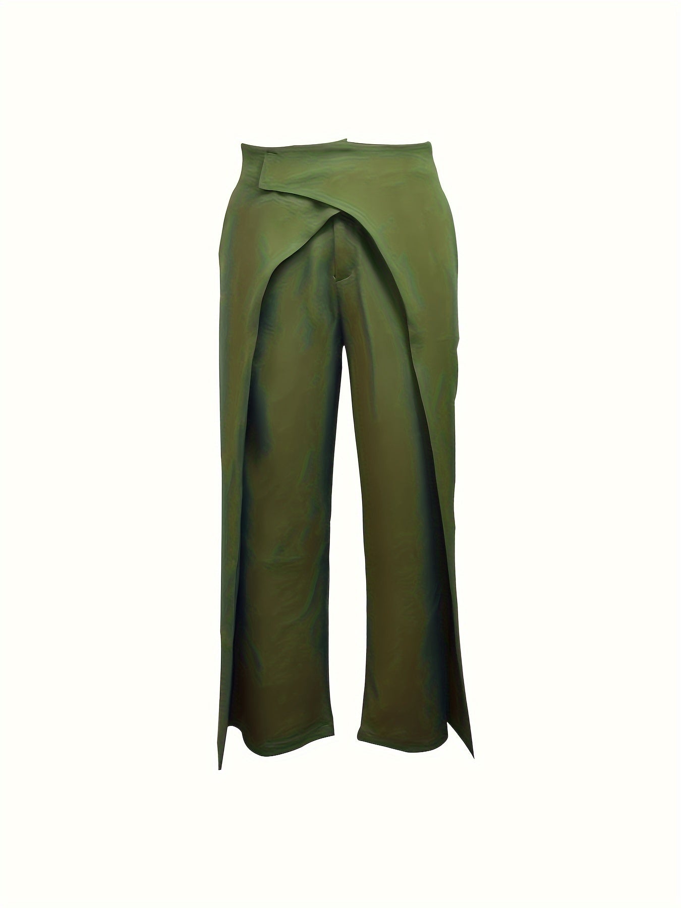  Layered Warp High Rise Straight Leg Trousers