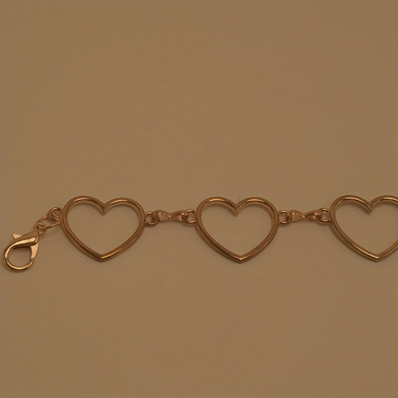 Heart Metal Waist Chain Adjustable Golden Belly Chain Belt