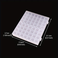 Clear Plastic Storage Box Nail Art Jewelry Case 28 Grids