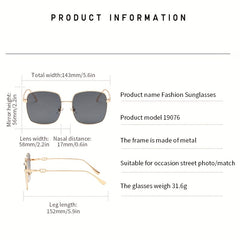 Square Frame Sunglasses for Men UV Protection