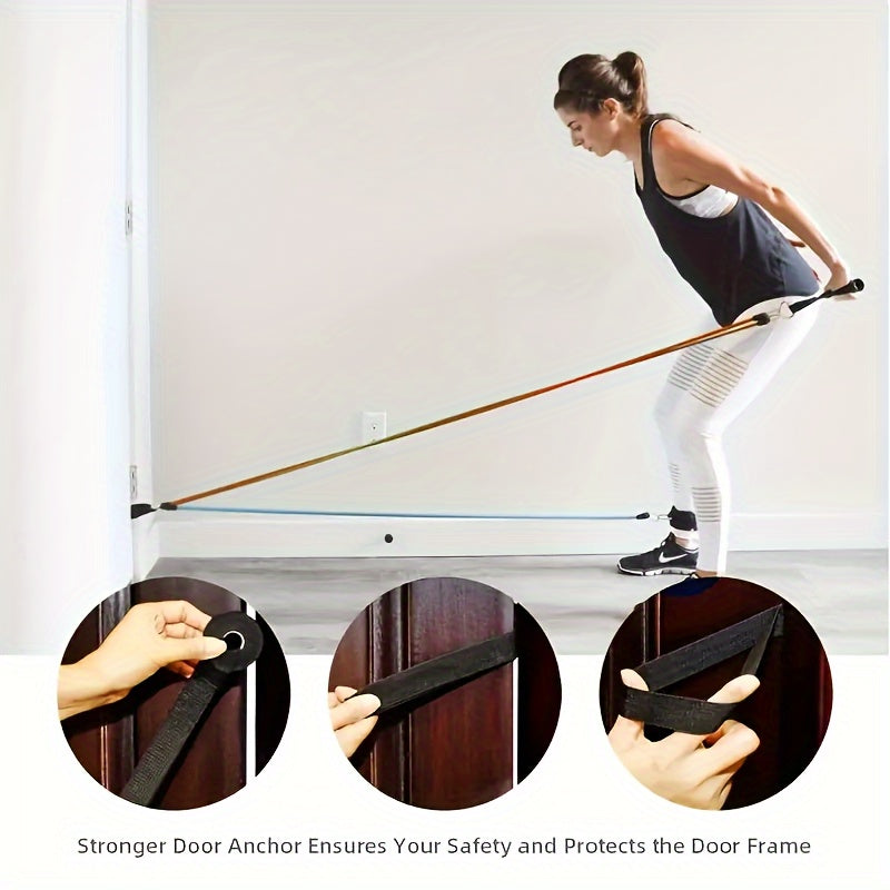 11pcs Resistance Bands Set with Door Anchor and Storage Bag
