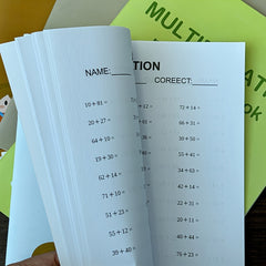 Math Workbook for Kids 4-12 Addition Subtraction Multiplication Division