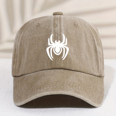 Children's Vintage Spider Baseball Cap Distressed Washed Sunshade Duck Tongue