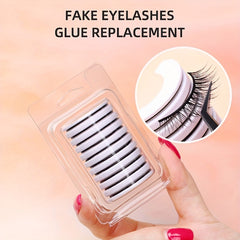 10pcs Transparent Eyelash Glue Strips Reusable Makeup Tools