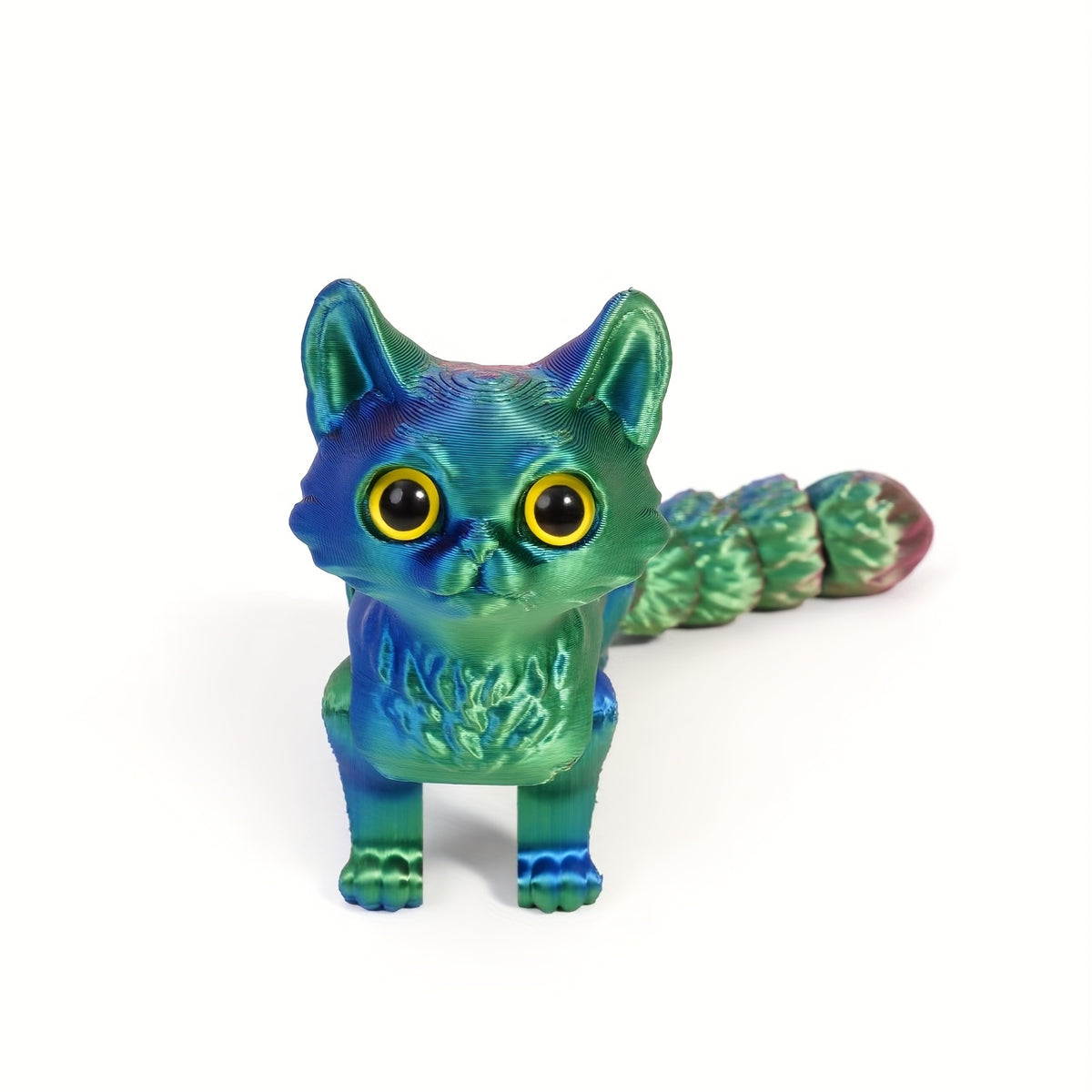 3D Printed Kittens with Articulated Tails Realistic Jointed Cat Figures